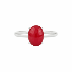 Natural Red Coral Ring