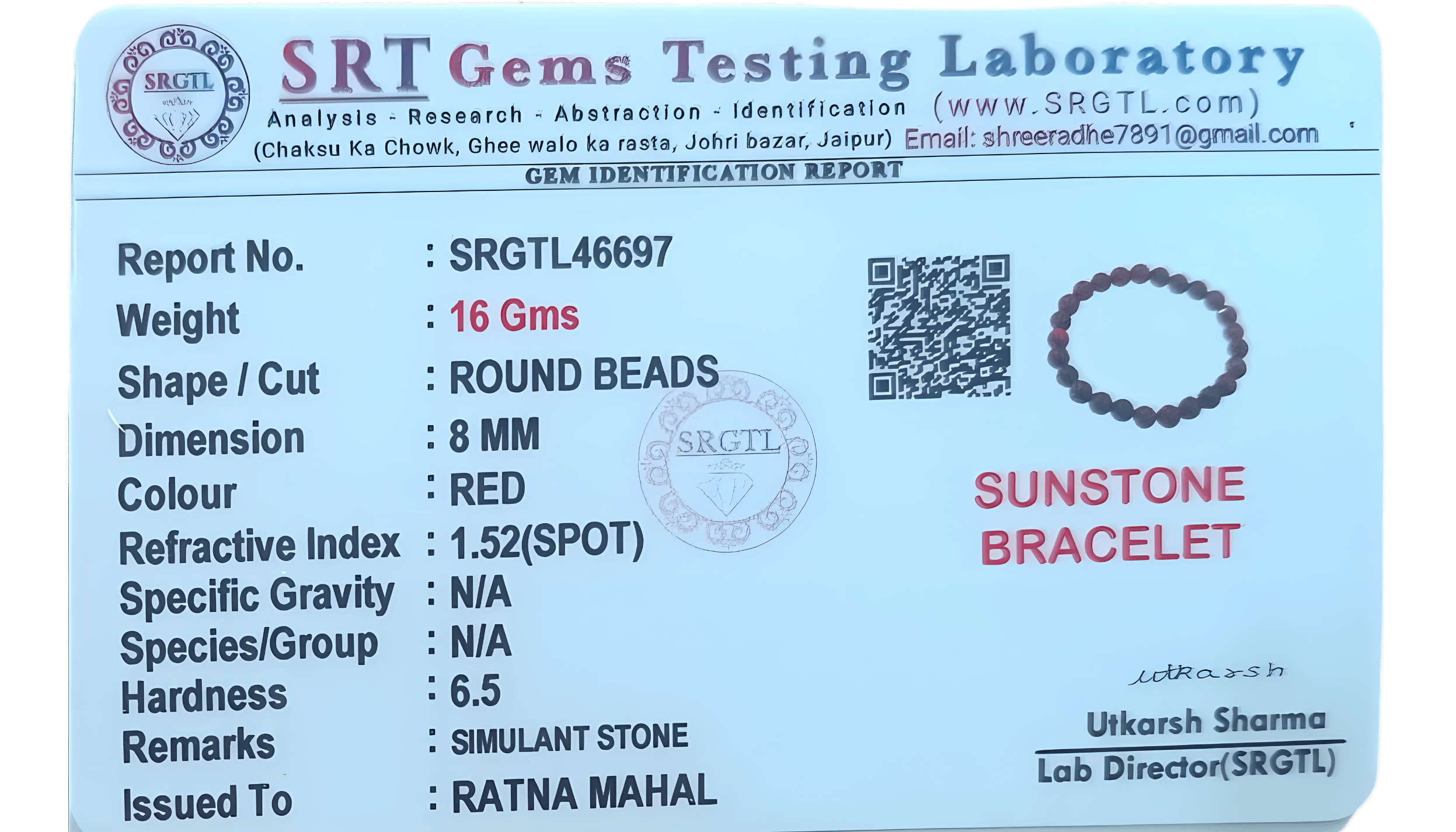 Natural Sunstone Bracelet - Image 2